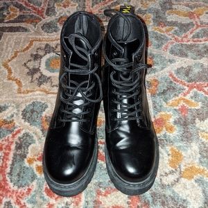 Lace up platform boots